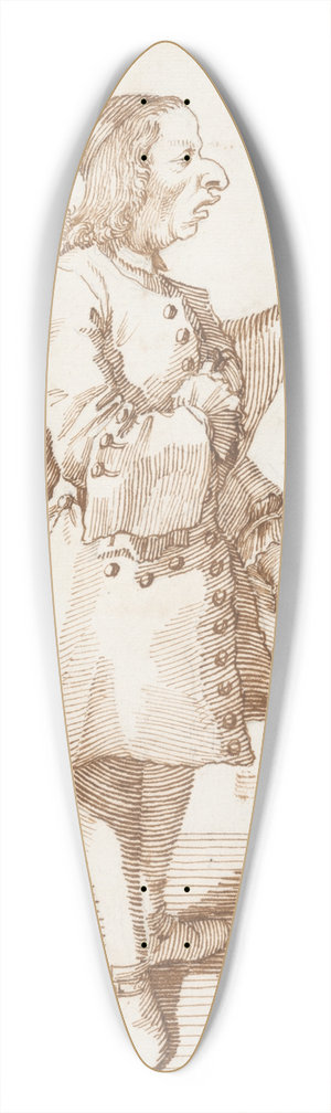 Pier Leone Ghezzi - Portrait of Gennaro deSc 39.3 inch art pintail longboard deck