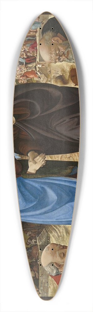 Piero di Cosimo - The Visitation with Saint Nicholas and Saint Anthony Abbot 39.3 inch art pintail longboard deck Piero di Cosimo - The Visitation with Saint Nicholas and Saint Anthony Abbot 39.3 inch art pintail longboard deck