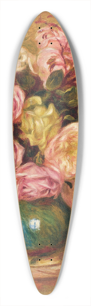 Pierre-Auguste Renoir - Bouquet de roses dans un vase 39.3 inch art pintail longboard deck