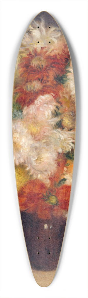 Pierre-Auguste Renoir - Bouquet Of Chrysanthemums 39.3 inch art pintail longboard deck