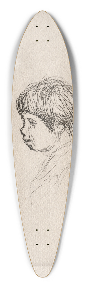Pierre-Auguste Renoir - Claude Renoir, the Artists Son, in Profile 39.3 inch art pintail longboard deck