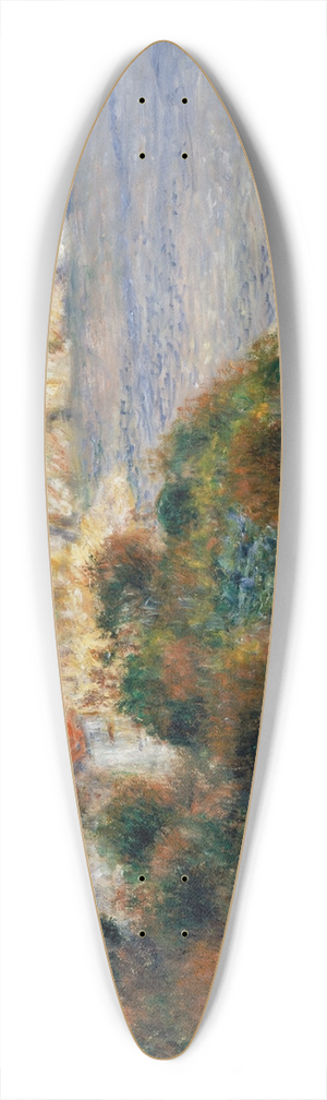 Pierre-Auguste Renoir - Fog on Guernsey (Brouillard  Guernsey) 39.3 inch art pintail longboard deck