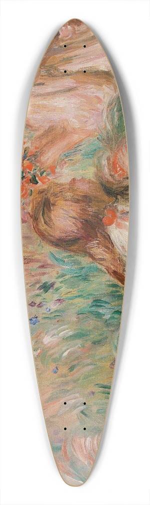 Pierre-Auguste Renoir - Girls in the Grass Arranging a Bouquet (Fillette couche sur lherbe et jeune fille arrangeant un bouquet) 39.3 inch art pintail longboard deck