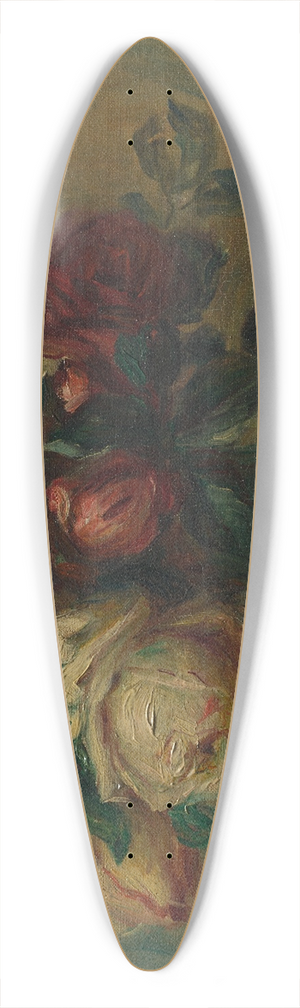 Pierre-Auguste Renoir - Roses in a Vase 39.3 inch art pintail longboard deck
