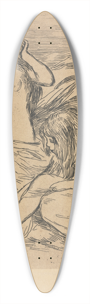 Pierre-Auguste Renoir - The Two Bathers 39.3 inch art pintail longboard deck