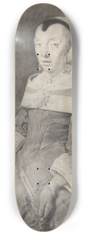 Cornelis Visscher - Portrait of a Lady 8.25 inch art skate deck