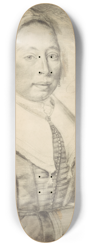 Cornelis Visscher - Portrait of a Woman 8.25 inch art skate deck