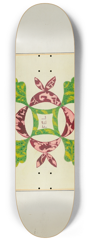 Cornelius Christoffels and Margaret Linsley - Pieced Autograph Quilt (1 Piece) 8.25 inch art skate deck