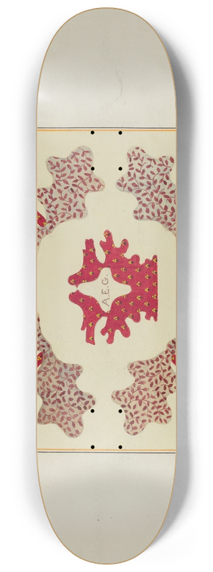 Cornelius Christoffels and Margaret Linsley - Pieced Autograph Quilt (1 Piece) 8.25 inch art skate deck