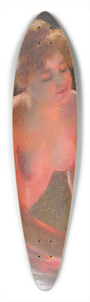 Pierre Carrier-Belleuse - Contemplation by firelight 39.3 inch art pintail longboard deck