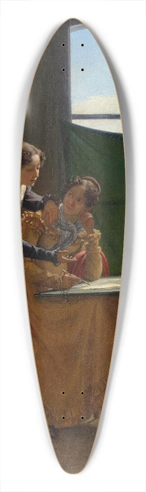 Pierre Duval Le Camus - The Drawing Lesson 39.3 inch art pintail longboard deck