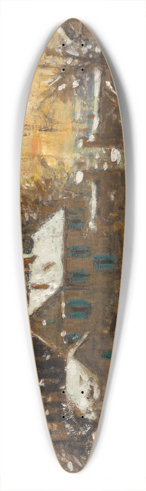 Pierre-Eugne Montzin - Paysage sous neige 39.3 inch art pintail longboard deck