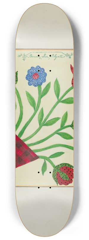 Cornelius Christoffels and Margaret Linsley - Pieced Autograph Quilt (1 Square) 8.25 inch art skate deck