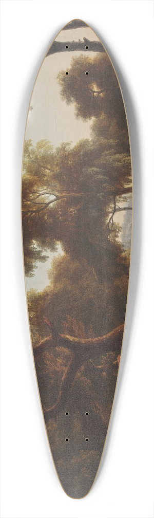 Pierre Jean Boquet - Landscape with laundresses at the waterside 39.3 inch art pintail longboard deck