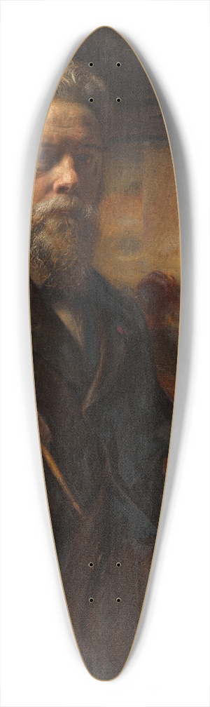Pierre Jean Van der Ouderaa - Self Portrait 39.3 inch art pintail longboard deck