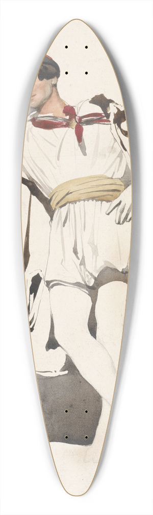 Pierre Louis Dubourcq - Staande jongeman 39.3 inch art pintail longboard deck