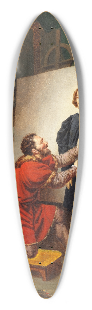 Pierre-Nolasque Bergeret - Pietro Aretino in the Studio of Tintoretto 39.3 inch art pintail longboard deck Pierre-Nolasque Bergeret - Pietro Aretino in the Studio of Tintoretto 39.3 inch art pintail longboard deck