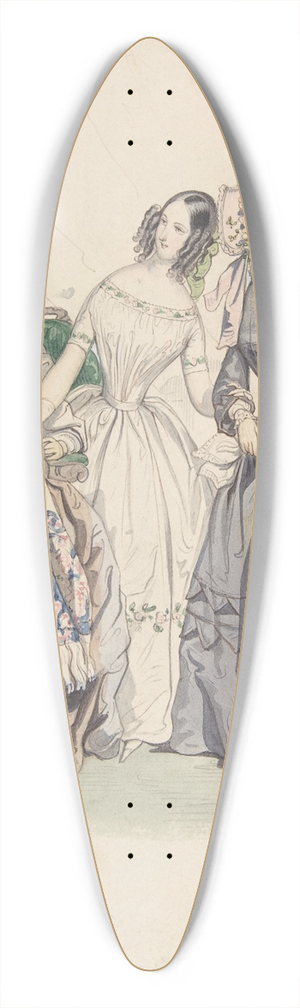 Pierre-Numa Bassaget - Costume Design 39.3 inch art pintail longboard deck
