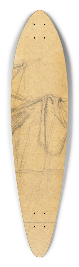 Pierre Puvis de Chavannes - Drapery Study 39.3 inch art pintail longboard deck