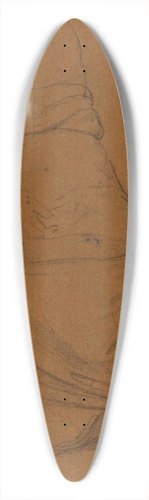 Pierre Puvis de Chavannes - Etude de draperie 39.3 inch art pintail longboard deck