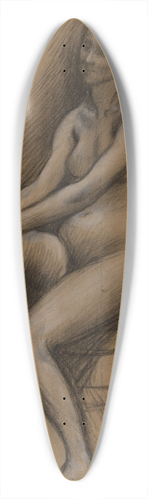 Pierre Puvis de Chavannes - Femme nue, assise de trois-quarts  gauche 39.3 inch art pintail longboard deck