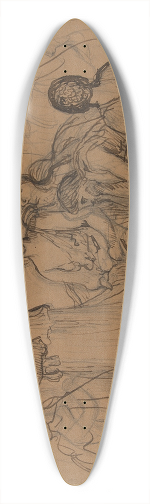 Pierre Puvis de Chavannes - Groupe de femmes 39.3 inch art pintail longboard deck