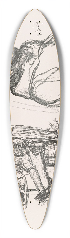 Pierre Puvis de Chavannes - Les caricatures de Puvis de Chavannes Pl.14 39.3 inch art pintail longboard deck Pierre Puvis de Chavannes - Les caricatures de Puvis de Chavannes Pl.14 39.3 inch art pintail longboard deck