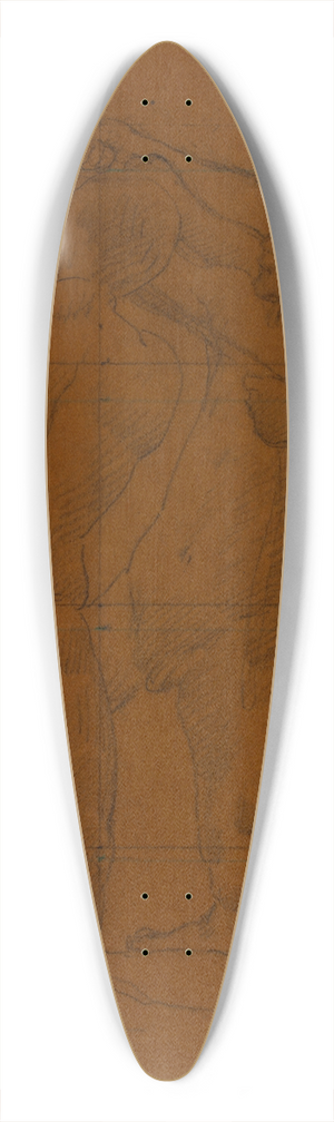 Pierre Puvis de Chavannes - Trois hommes nus debout, tirant sur des cordes 39.3 inch art pintail longboard deck