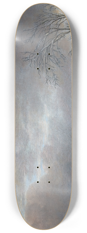 Aert van der Neer - Winter Landscape with Skaters on a Frozen River 8.25 inch art skate deck