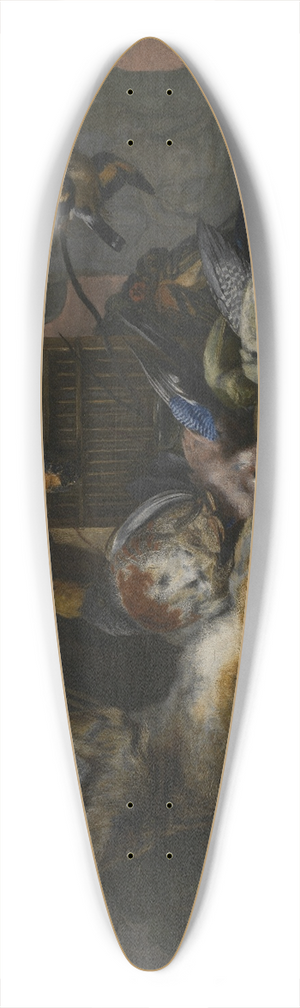 Pieter Boel - Still life with owl 39.3 inch art pintail longboard deck