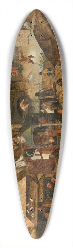 Pieter Brueghel The Younger - Proverbs 39.3 inch art pintail longboard deck