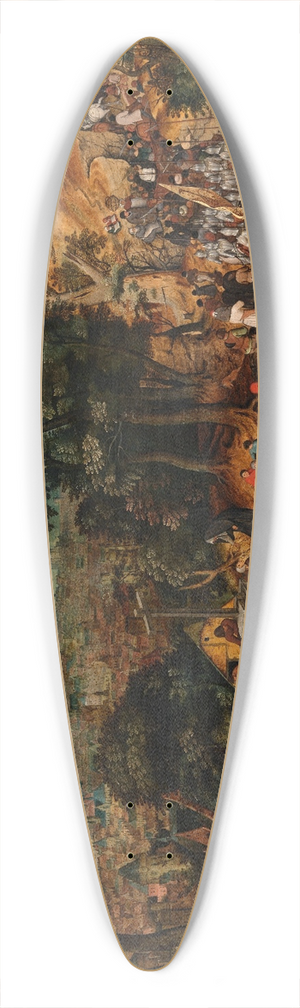 Pieter Brueghel The Younger - The Bearing of the Cross 39.3 inch art pintail longboard deck
