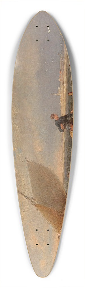 Pieter Cornelis Dommersen - Ankommende Fischer 39.3 inch art pintail longboard deck