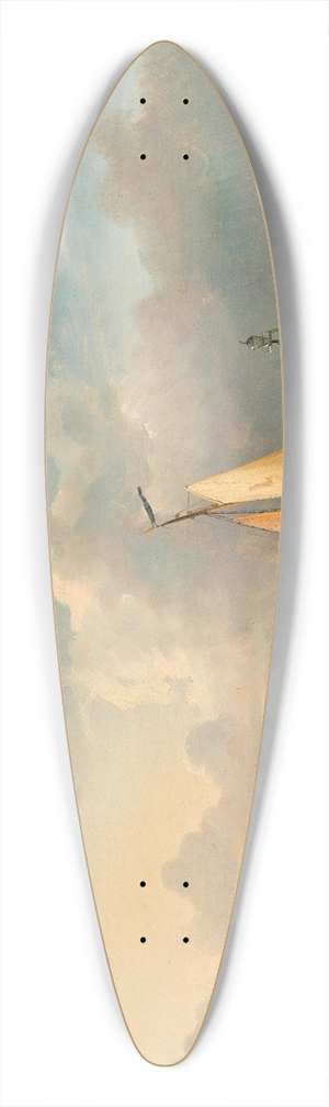 Pieter Cornelis Dommershuijzen - A Harbour View 39.3 inch art pintail longboard deck