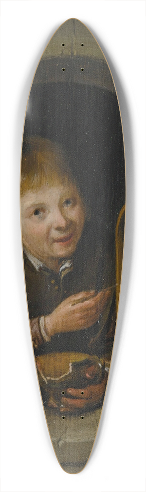 Pieter Cornelisz van Slingelandt - Boy In a Window With a Birdcage 39.3 inch art pintail longboard deck