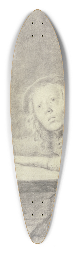 Pieter Cornelisz van Slingelandt - Knabe, bei Licht schreibend 39.3 inch art pintail longboard deck