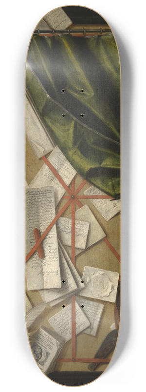 Cornelius Norbertus Gijsbrechts - Trompe loeil 8.25 inch art skate deck