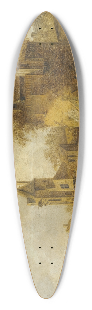 Pieter de Bloot - A River Landscape 39.3 inch art pintail longboard deck