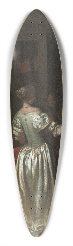 Pieter De Hooch - The Greeting 39.3 inch art pintail longboard deck