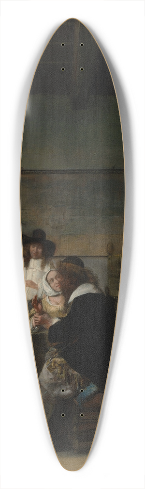 Pieter De Hooch - The Visit 39.3 inch art pintail longboard deck