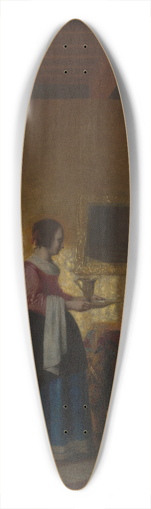 Pieter De Hooch - Woman with a Water Pitcher, and a Man by a Bed 39.3 inch art pintail longboard deck