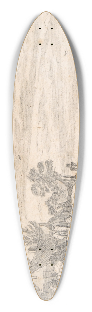 Pieter de Molijn - Village on an estuary, with a rowing boat on the shore 39.3 inch art pintail longboard deck Pieter de Molijn - Village on an estuary, with a rowing boat on the shore 39.3 inch art pintail longboard deck
