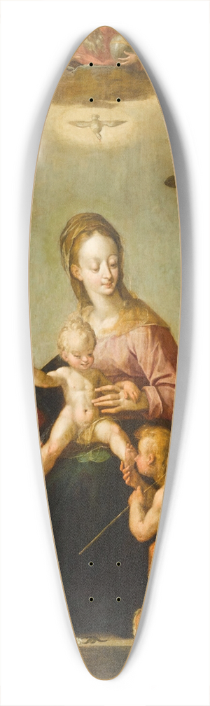 Pieter Fransz. Isaacsz. - Madonna and Childwith the infant Saint John the Baptist, Saint Catherine of Alexandria, another female martyr saint, and God the Father 39.3 inch art pintail longboard deck