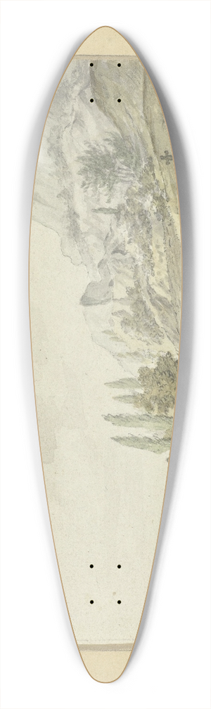 Pieter Gaal - Berglandschap 39.3 inch art pintail longboard deck
