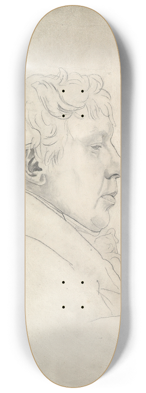 Cornelius Varley - Portrait of a Man in Profile 8.25 inch art skate deck