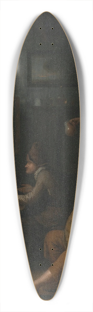 Pieter Harmensz. Verelst - A tavern interior with figures drinking at a table and a man smoking a pipe 39.3 inch art pintail longboard deck