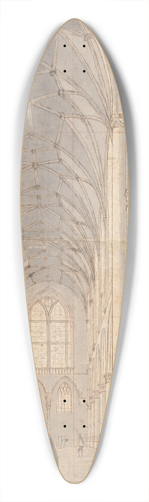 Pieter Jansz Saenredam - Interior of Saint Bavos Church,Haarlem 39.3 inch art pintail longboard deck Pieter Jansz Saenredam - Interior of Saint Bavos Church,Haarlem 39.3 inch art pintail longboard deck