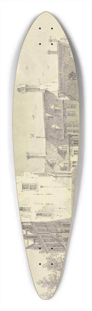 Pieter Jan van Liender - Het Huys Ryzenborgh by Utrecht 39.3 inch art pintail longboard deck