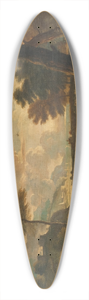 Pieter Mulier the Elder - An Italianate landscape with herdsmen 39.3 inch art pintail longboard deck