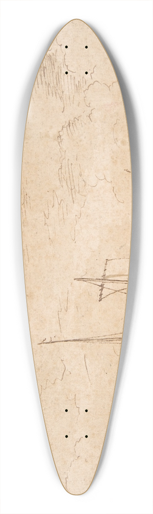 Pieter Mulier the Elder - Beach Scene with Boats 39.3 inch art pintail longboard deck